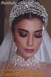Runhufu HP415 Rhinestone Bridal Headband Woman Tiara and Crown Wedding Hair Accessories Bride Headdress Banquet Headwear Party