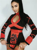 Runhufu Japanese Style Women Ninja Suits Warrior Clothes Outfit Cosplay Costumes Carnival Halloween Party Costume Set