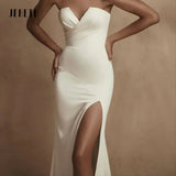 Runhufu Sweetheart Neckline Wedding Dresses For Women Boho Bridal Gowns Sexy Backless Mermaid Vestidos De Novia Custome Made