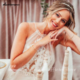 runhufu Beach A Line Wedding Dress Halter Lace Appliques Backless Bridal Gown Beach Bridal Gown trouwjurk Robe de mariee