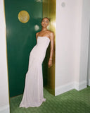 Modest Mermaid Pink Long Prom Dresses Formal Graduation Party Dress Evening Dress HZ1108