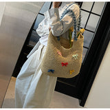 Straw bag beach bag handbag large capacity tote bag HZ1108