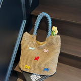 Straw bag beach bag handbag large capacity tote bag HZ1108