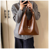 Versatile retro shoulder bag casual bucket bag HZ1108