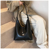 Versatile retro shoulder bag casual bucket bag HZ1108