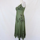 Vintage-Inspired Prom Dresses Under $180??Gothic Spaghetti Straps Blue Satin Chiffon Sheath Evening Dress with Beading HZ1108