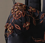 Gorgeous A-line Pink Spaghetti Strap Satin Applique Retro Prom Dress Birthday Party Dress HZ1108