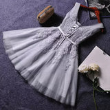 V Neck Short Pink Lace Prom Dress,Sweet HomeComing Dress HZ1108