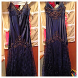 Vintage Spaghetti Straps Lace Beaded Prom Dress Graduation Prom Dress Adult Ceremony Dress HZ1108