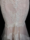 Light Pink Strapless Mermaid Tulle Lace Long Prom Dress Sweetheart Neckline Formal Dress HZ1108