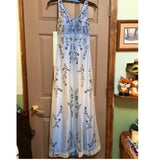 Vintage Gradient Purple Sheath Halter Neck Satin Prom Dress with Beaded Appliques HZ1108