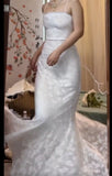 White Elegant Spaghetti Strap Mermaid Long Prom Dress Simple Wedding Party Dress HZ1108