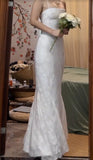 White Elegant Spaghetti Strap Mermaid Long Prom Dress Simple Wedding Party Dress HZ1108