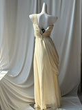 Stunning One Shoulder Beaded Sequin Chiffon Long Prom Dress Formal Evening Dress Simple Bridesmaid Dress HZ1108