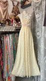 Beautiful A-Line Light Yellow Lace Strapless Prom Dress Cute Birthday Party Dress HZ1108