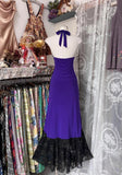 Beautiful Purple V-neck Lace Mermaid Long Prom Dress Backless Birthday Party Dress HZ1108