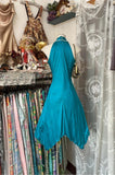 Turquoise A-line Halter Satin Prom Dress Sexy Sleeveless Party Dress HZ1108