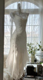 ??Y2K Fairytale White Chiffon Short Prom Dress Vintage Applique Beading Party Dresses HZ1108