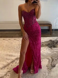 Sweetheart Sequins Mermaid Prom Dress With Beading HZ1108