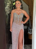 Sweetheart Sequins Mermaid Prom Dress With Beading HZ1108