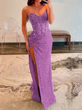 Sweetheart Sequins Mermaid Prom Dress With Beading HZ1108