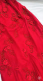 Retro Fairytale Red Chiffon Prom Dress for Party&Birthday Glitter Beaded Applique Evening Gown HZ1108