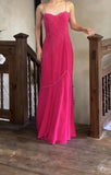 Fairytale Pink Spaghetti Strap Beaded Long Prom Dress Formal Evening Gowns HZ1108