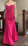 Fairytale Pink Spaghetti Strap Beaded Long Prom Dress Formal Evening Gowns HZ1108