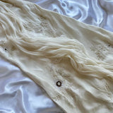 Vintage White Spaghetti Straps Chiffon Sheath Gentle Prom Dresses with Beading HZ1108