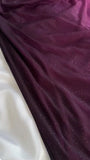 Vintage Grape One Shoulder Shiny Chiffon Sheath Elegant Party Dress with Ruffles HZ1108