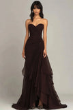 Elegant Mermaid Dark Green Sweetheart Tulle Long Prom Dresses Formal Evening Dresses with Rufflest HZ1108