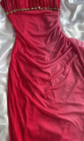 Vintage Gradient Red Halter Sheath Party Dress Elegant Gothic Glitter Chiffon Prom Dress HZ1108