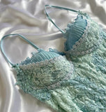 Sweet Tiffany Blue Spaghetti Strap Chiffon Party Dresses Lace Applique Short Prom Dresses Homecoming Dress HZ1108