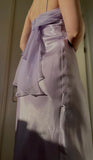 Gentle Lilac Spaghetti Straps Sheath Ball Dress Vintage Satin Evening Dress HZ1108