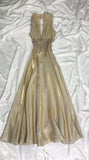 Gorgeous Glitter Satin Deep V A-Line Prom Dress Backless Party Dresses HZ1108