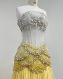 Glam Purple Sheath Tulle Beaded Sleeves Long Prom Dresses HZ1108