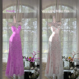 Gorgeous Butter Yellow Spaghetti Straps A-line Tulle Beaded Long Prom Dresses Backless Evening Gowns HZ1108