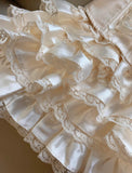 Princess-Inspired Spaghetti Straps Satin Lace Satin Short Prom Dresses Cute A-Line Two-Piece Homecoming Dress HZ1108