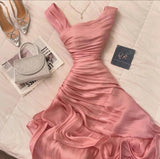 Elegant Pink A-Line Chiffon Party Dresses HZ1108
