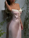 Elegant Off Shoulder Sheath Satin Evening Dresses Gorgeous Party Dresses HZ1108