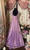 Pretty Purple Chiffon Applique Sweetheart A-Line Long Prom Dresses Formal Evening Gown HZ1108