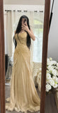 Gorgeous Spaghetti Straps Beaded Chiffon Mermaid Prom Dresses Vintage Evening Gowns HZ1108