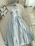 Nice Halter Neck A-Line Prom Dresses Simple Birthday Dress HZ1108