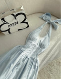 Nice Halter Neck A-Line Prom Dresses Simple Birthday Dress HZ1108