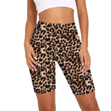 Runhufu Leopard Serpentine Print Hot Shorts for Women Fashion High Waist Slim Sport Biker Shorts Activewear Female Streetwear