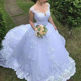 Runhufu Elegant Amazing Neck Robe De Mariee Backless Princess Embroidery Vestido De Noiva Wedding Dress Luxury Lace Bride Dresses
