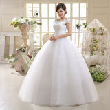 runhufu Cheap Cap Sleeve Korean Style Short Lace Fashion Simple Bridal Gowns Crystal Wedding Dresses 2023 Vestido Casamento