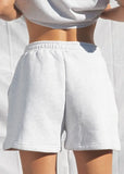 Runhufu Women Casual Sports Shorts Solid Color Elastic Waist Wide Leg Shorts with Slant Pockets Female Tracksuit Workout Bottoms Shorts