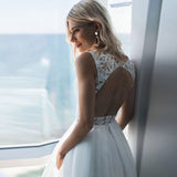 Runhufu Short Wedding Dresses Satin A-Line V-Neck Sleeveless Lace Sexy Open Back Cheap White Tea-Length Bridal Gown Custom Made