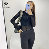 Runhufu Women Sexy Backless Rompers Fashion Korean Style Bodycon Jumpsuits 2024 Autumn Streetwear Slim Short Print Bodysuits